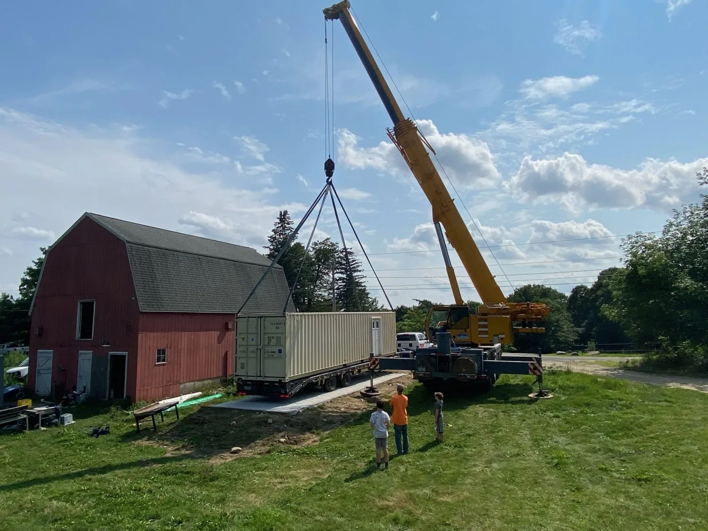 delivery of small scale poultry processing equipment